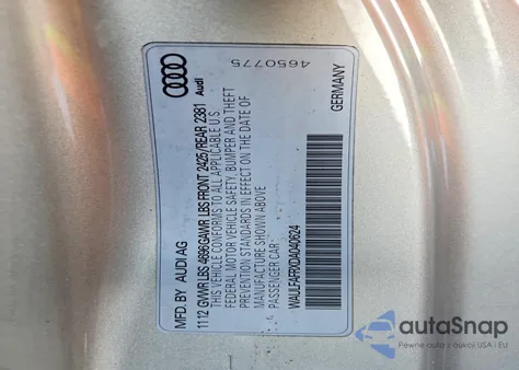 2013 Audi A5 Premium Plus from USA, damaged, VIN WAULFAFRXDA040624